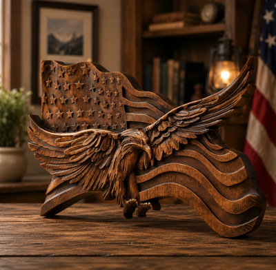 Thomas's Hand Crafted American Flag Deco